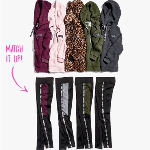 VS Pink Sherpa Quarter Zip Hoodie - Picture 5 of 5